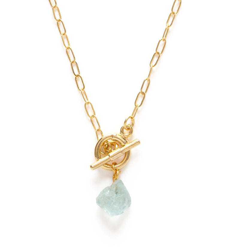 Toggle Clasp with Gemstone Necklace