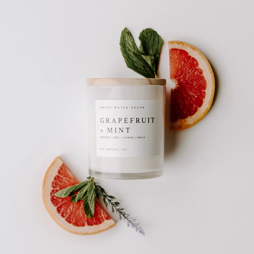 Grapefruit + Mint Soy Candle