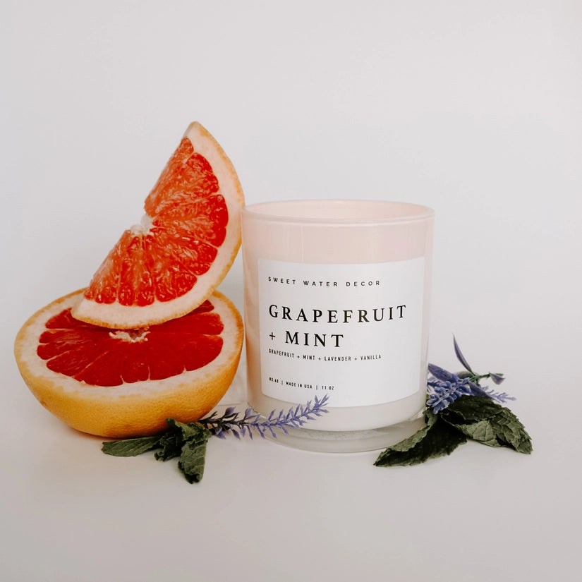 Grapefruit + Mint Soy Candle